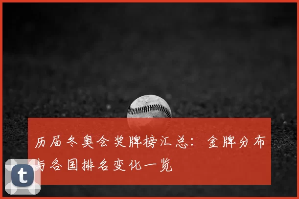 历届冬奥会奖牌榜汇总:金牌分布与各国排名变化一览